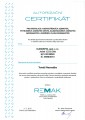 Certifikát na montáž a servis vzduchotechnických jednotek Remak a.s.